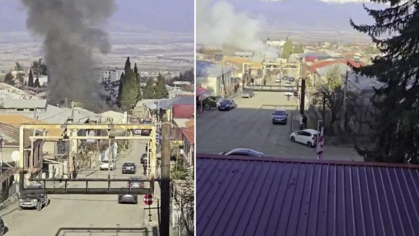 ამ წუთებში თელავში ძლიერი ხანძარია - არის მსხვერპლი